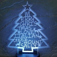 LEDライト付パネル＜クリスマスツリーとNEWクリスマスツリーとオーナメント＞